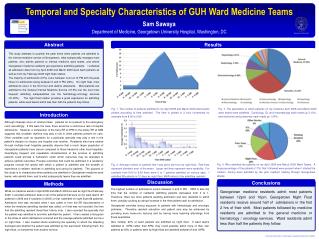 Temporal and Specialty Characteristics of GUH Ward Medicine Teams
