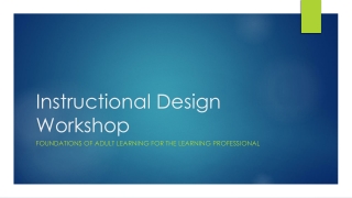 Instructional Design Workshop