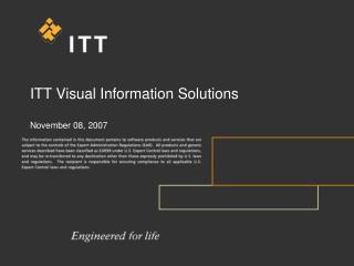 ITT Visual Information Solutions November 08, 2007