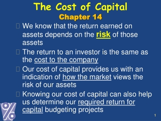 The Cost of Capital Chapter 14