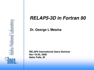 RELAP5-3D in Fortran 90
