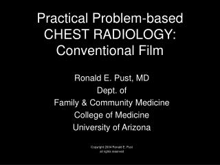 Practical Problem-based CHEST RADIOLOGY: Conventional Film