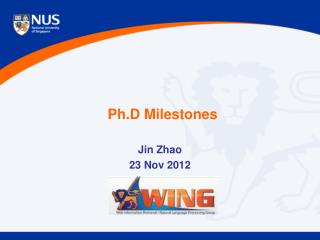 Ph.D Milestones