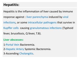 PPT - Hepatitis: PowerPoint Presentation, Free Download - ID:2368917