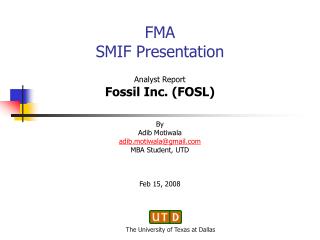 FMA SMIF Presentation