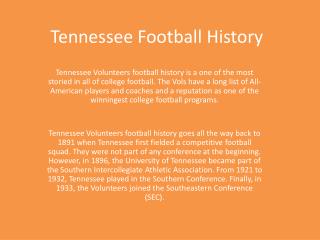 Tennessee Football History