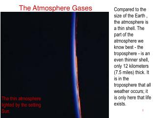 The Atmosphere Gases