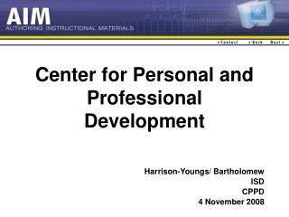 Center for Personal and Professional Development