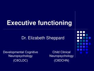 Executive functioning