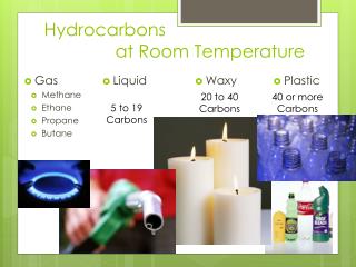 Hydrocarbons 	at Room Temperature