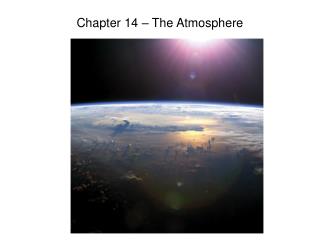 Chapter 14 – The Atmosphere