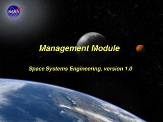 Management Module Space Systems Engineering, version 1.0