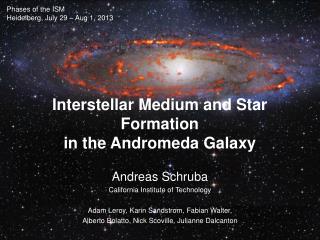 Interstellar Medium and Star Formation in the Andromeda Galaxy