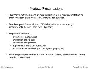 Project Presentations