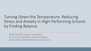 Winchester public Schools Fall 20176 mental health Series Middlesex partnerships for Youth