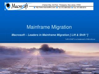 Mainframe Migration