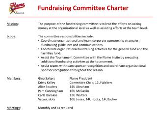 Ppt Fundraising Committee Charter Powerpoint Presentation Free
