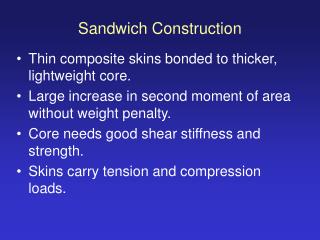 Sandwich Construction