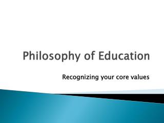 philosophy education