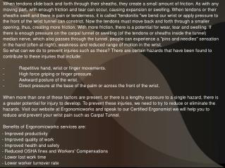 Online or Onsite Ergonomic Evaluation/Consultation
