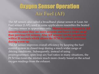 Oxygen Sensor Operation Air Fuel (AF)