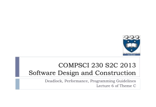 COMPSCI 230 S2C 2013 Software Design and Construction