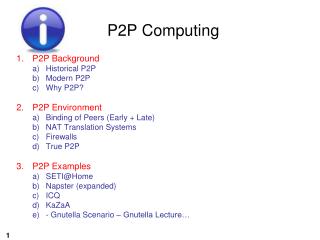 P2P Computing