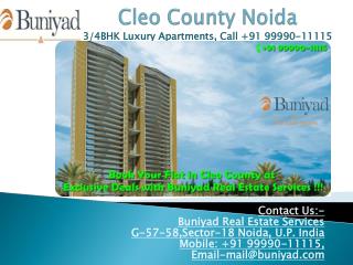 Cleo County at sector 121 Noida – New standard of living