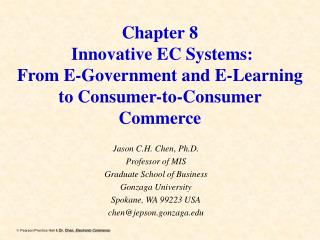 Chapter 8 Innovative EC Systems: From E-Government and E-Learning to Consumer-to-Consumer Commerce