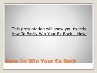 The Best Ex Back System - How Do You Get Back With Your Ex?