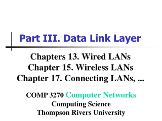Part III. Data Link Layer