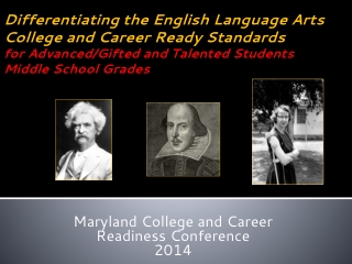 Maryland College and Career Readiness Conference 2014