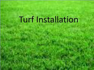 Turf Installation