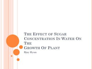 an analysis of the effects of the concentration of sugar in water on how much water goes into a pota Effect of solute concentration on osmosis in potato cells report introduction osmosis is the movement of water molecules from high concentration to low concentration through semipermeable membranes, caused by the difference in concentrations on the two sides of a membrane (rbowen, l. an analysis of the effects of the concentration of sugar in water on how much water goes into a pota Effect of solute concentration on osmosis in potato cells report introduction osmosis is the movement of water molecules from high concentration to low concentration through semipermeable membranes, caused by the difference in concentrations on the two sides of a membrane (rbowen, l.