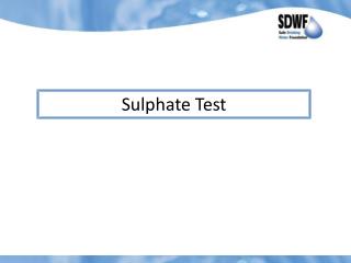 Sulphate Test