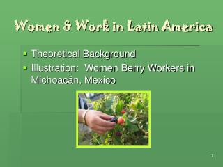 Women & Work in Latin America
