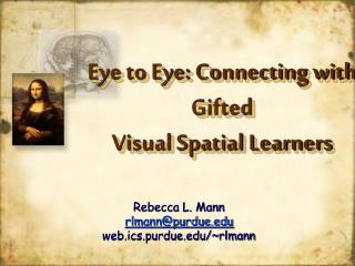 Eye to Eye: Connecting with Gifted Visual Spatial Learners