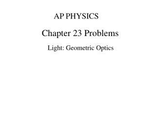 Chapter 23 Problems