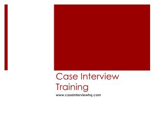 Case Interview training