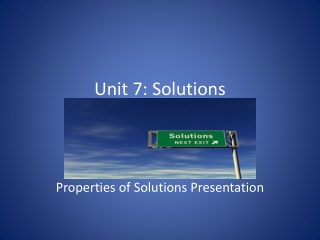 Unit 7: Solutions