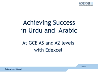 Achieving Success in Urdu and Arabic