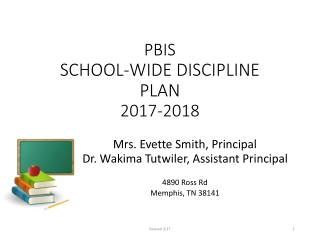 Ross Elementary School PBIS SCHOOL-WIDE DISCIPLINE PLAN 2017-2018