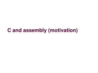 C and assembly (motivation)
