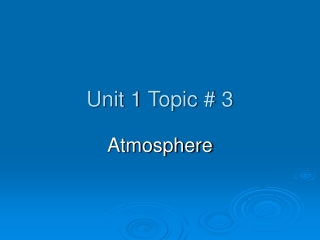 Unit 1 Topic # 3