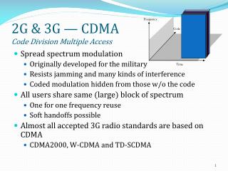 2G & 3G — CDMA Code Division Multiple Access