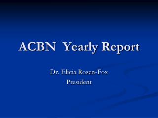 ACBN Yearly Report