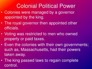 Colonial Political Power