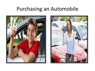 Purchasing an Automobile