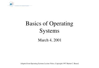 Basics of Operating Systems