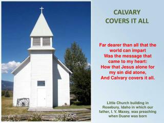 CALVARY COVERS IT ALL